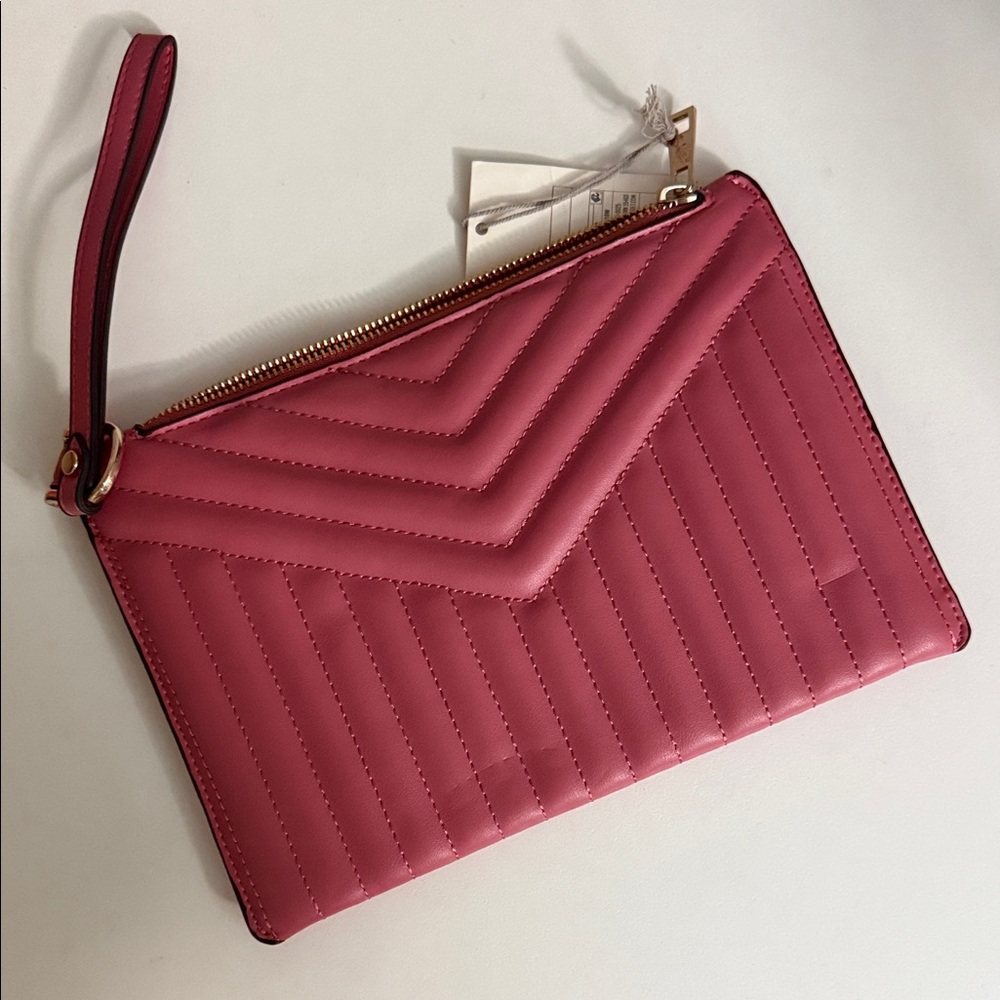 Pink Quilted Wristlet Clutch - Picture 5 of 5